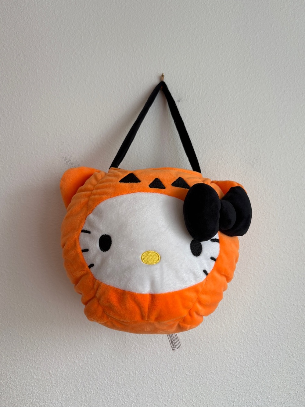 Sanrio Hello Kitty Halloween Pumpkin Plush Trick or Treat Bag Basket Bucket